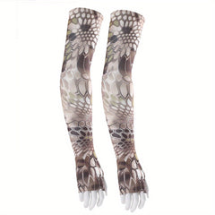 Camouflage Ice Silk Sunscreen Sleeves for Outdoor Activities Unisex