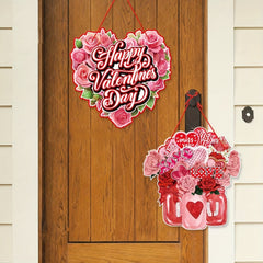 Happy Wooden Hanging Signs Truck Door Hanger Valentine Door Signs