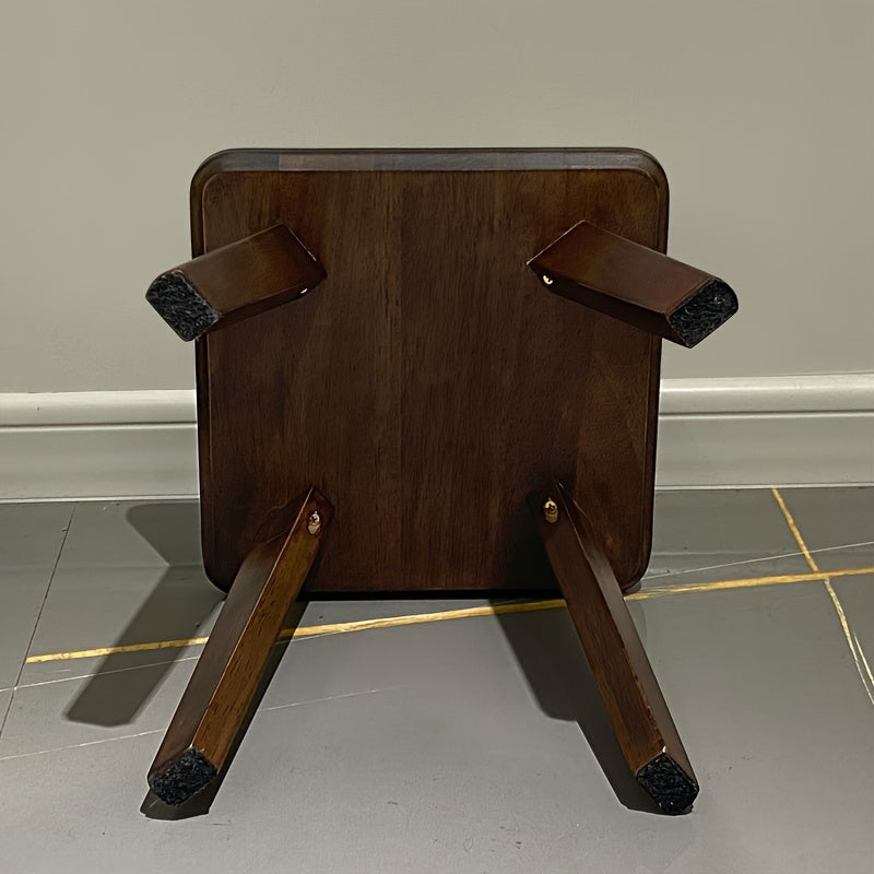 Walnut Dark Solid Wood Shoe Changing Stool Adult Wooden Small Stool