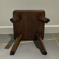 Walnut Dark Solid Wood Shoe Changing Stool Adult Wooden Small Stool
