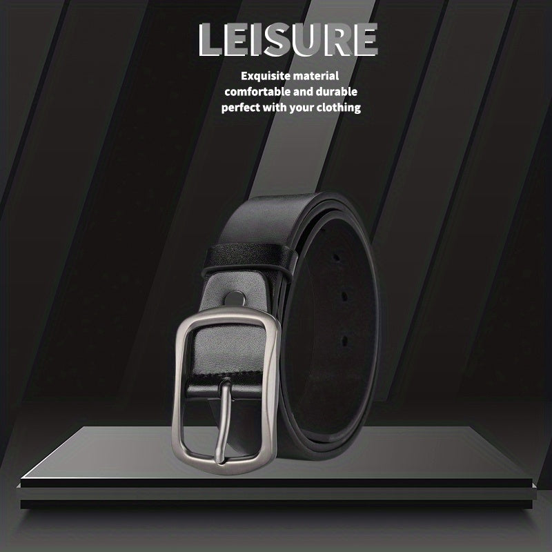 Men's PU Leather Belt Pin Buckle Casual Jeans Pants Belt