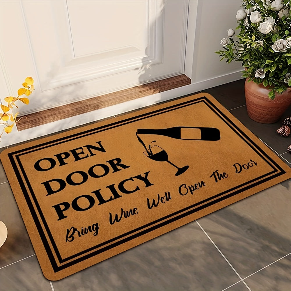 Funny Welcome Doormat Low Pile Indoor Outdoor Non Slip Mat