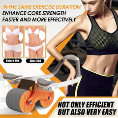 Automatic Rebound Ab Wheel with Elbow Pads for Core Training