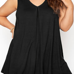 V Neck Ruched Tank Top Medium Stretch