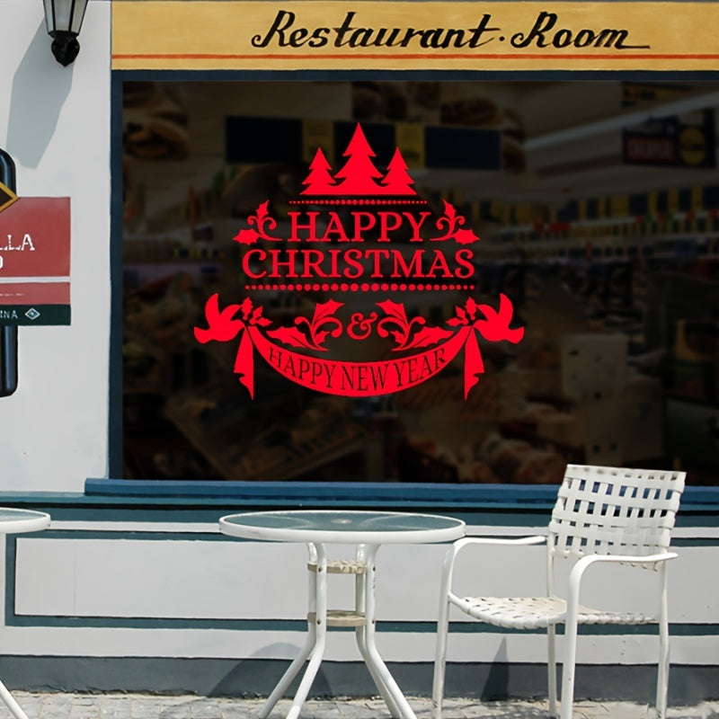 Christmas Theme Window Sticker HAPPY CHRISTMAS Vinyl Sticker