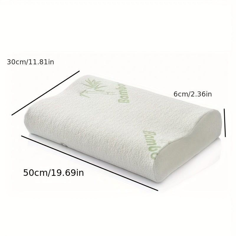 Bamboo Pattern Memory Foam Neck Pillow for Sleeping
