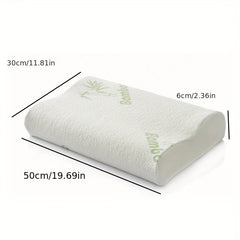 Bamboo Pattern Memory Foam Neck Pillow for Sleeping