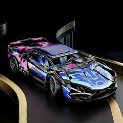 3500 Purple Racing Building Blocks Set