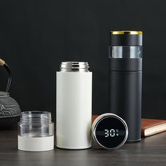 Digital Temp Display Water Bottle with Tea Infuser 316 Stainless Steel Insulated