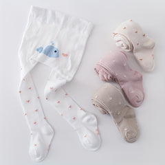 Baby Girl Cartoon Leggings Mesh & Elastic Autumn Spring