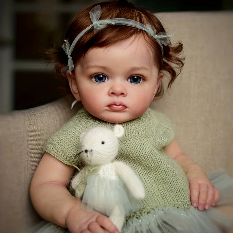 60-96 cm Rubber Body Washable Reborn Doll with Pure Hair for Children