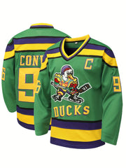 Men's Long Sleeve Ice Hockey Jersey 96 Retro Duck Stitched Sweatshirt