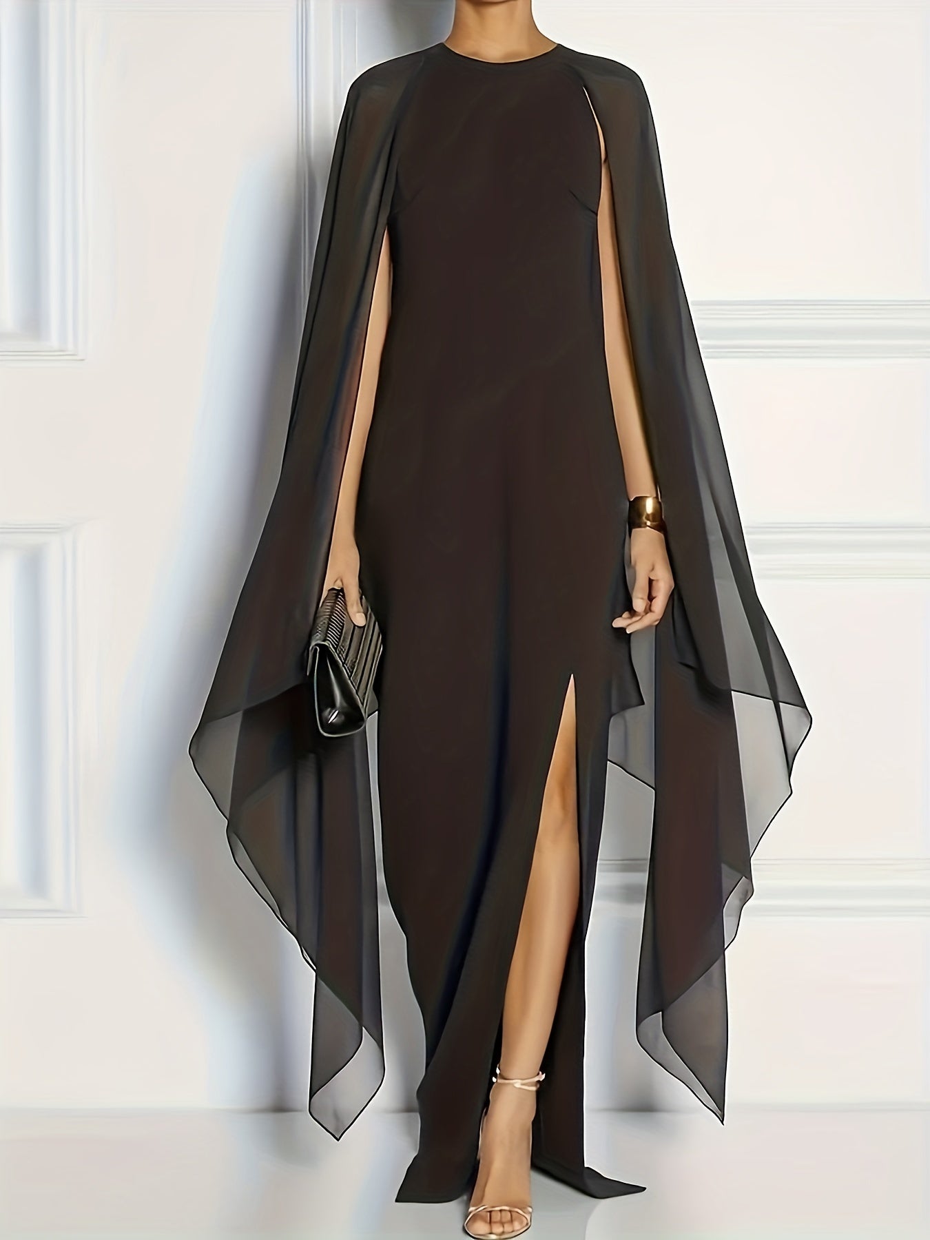 Bridesmaid Dress High Split Maxi Formal Dress