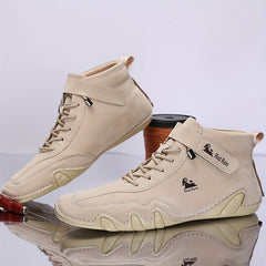 Men's Lace up Boots Casual Walking Shoes Leather Shoes