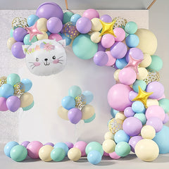 152pcs Macaron Colorful Aluminum Foil Balloon Set