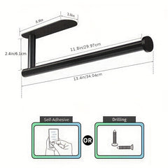 Stainless Steel Wall Mounted Towel Holder, No Drilling, Towel Rack