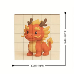 Magnetic Puzzle Toy 6 Sided Patterns Assembles into 6 Animal Designs
