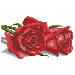 Rose Cross Embroidery Wall Decoration Material Pack