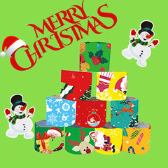 24pcs Christmas Snap Bracelets Assorted Xmas Pattern Slap Wristband Party Favors