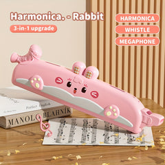 2pcs Cartoon 16 Hole Harmonica Toy Instrument for Boys and Girls