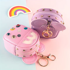 Girls Mini Coin Card Bag Wallet Waterproof Leather Key Bag