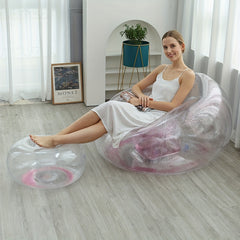Red Dazzling Sequin Inflatable Sofa for Home & Outdoors