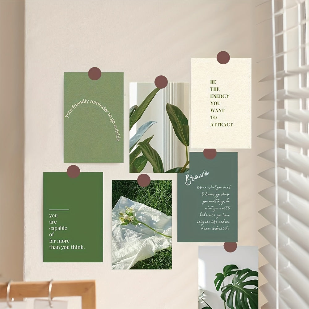 10pcs Green Plant Landscape Postcards Room Wall Decoration