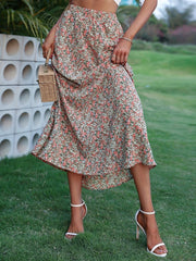 Floral Print High Waist Skirt for Women