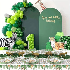 Jungle Safari Shower Plates Napkins For Wild One Birthday Party Supplies