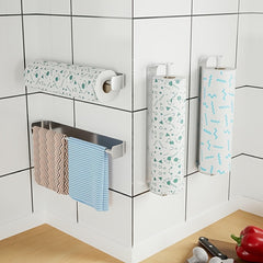 Wall Mounted Kitchen Paper Towel Holder Stainless Steel Rack
