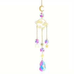 Crystal Sun Catcher Moon Star Garden Party Decor