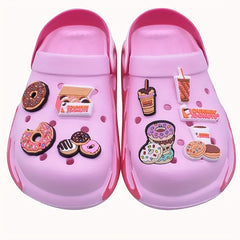 16pcs Food Themed Shoe Charms DIY Pins for Shoes