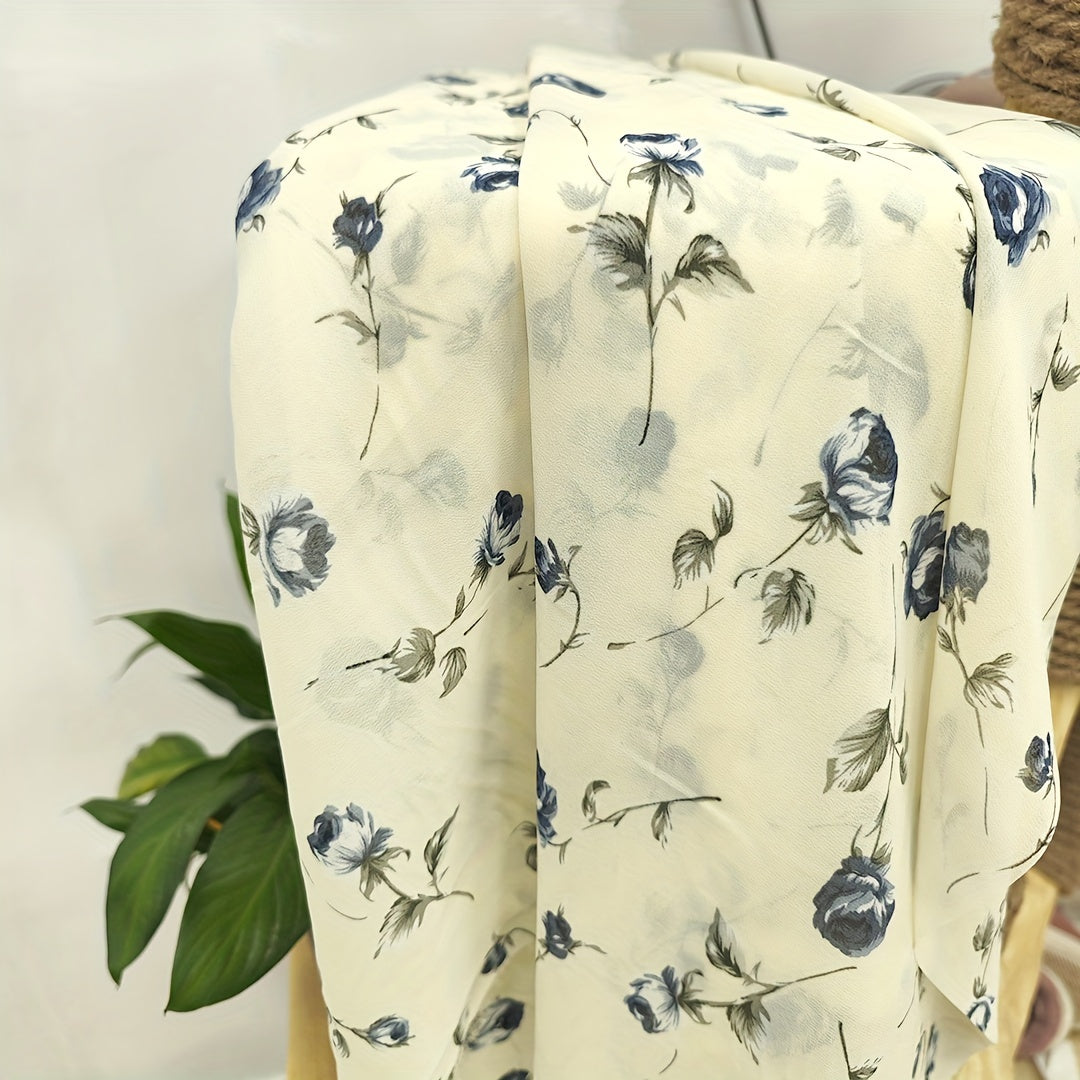 1yd Chiffon Fabric DIY Clothing Pants Dress Fabric Cutting Size