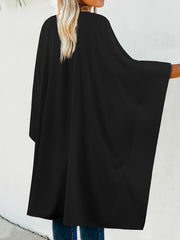 Solid Batwing Sleeve Kimono Cover Up