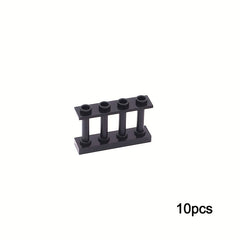 10pcs Building Blocks + Corner Posts 1x4x2 Fence 4x4x2 - Compatible with Archite