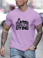Men's Letter Print T Shirt: Stylish & Comfortable Summer Wear