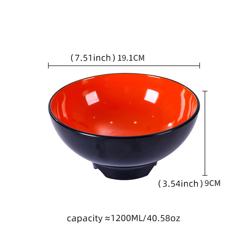 1PC Ramen Bowl Anti-shatter Plastic Soup Bowl Large Capacity Noodle Bowl