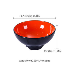 1PC Ramen Bowl Anti-shatter Plastic Soup Bowl Large Capacity Noodle Bowl