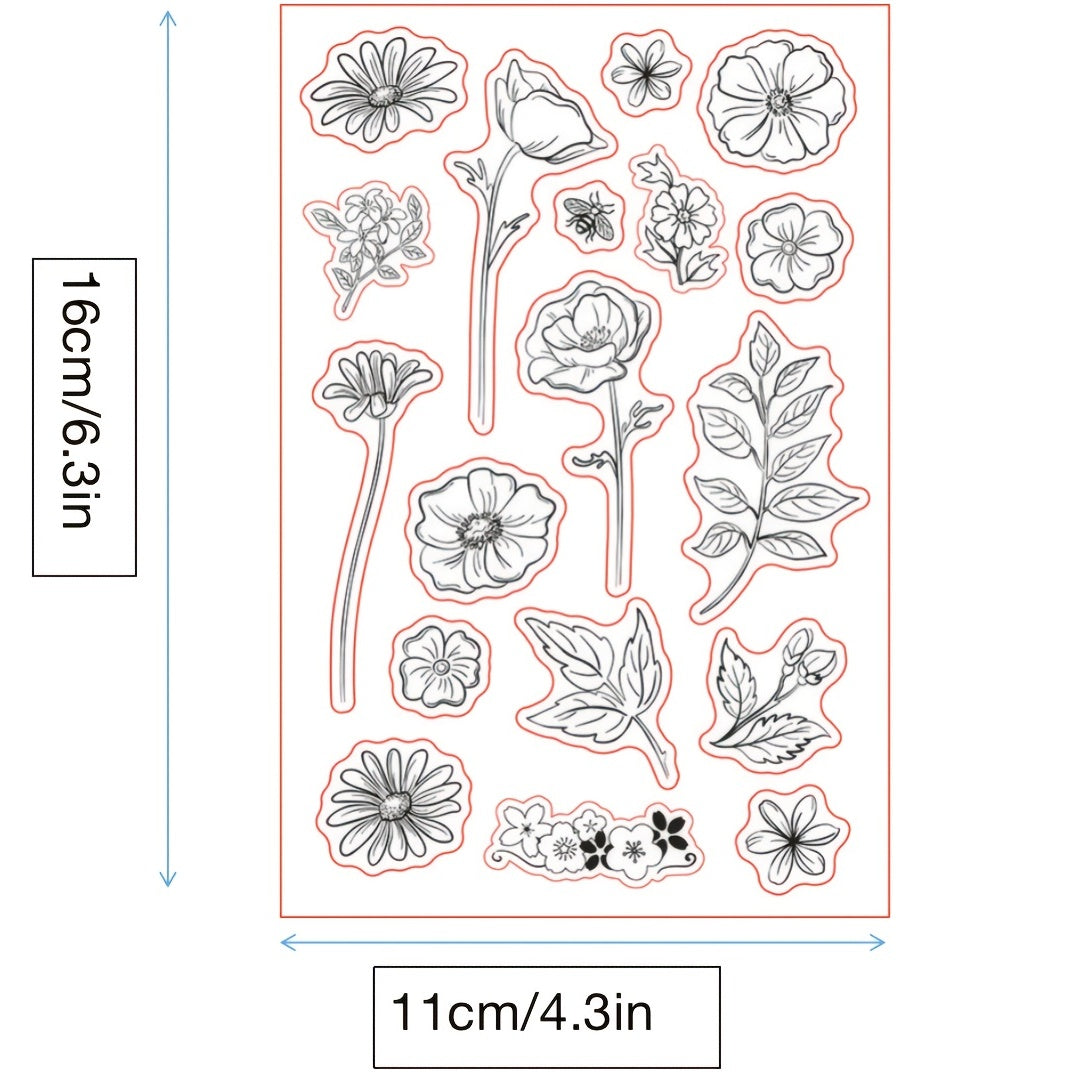Flower Transparent Silicone Stamp Seal Gift For Boys And Girls