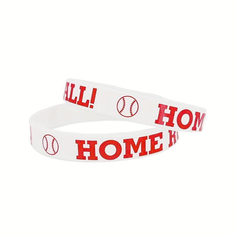 Baseball & Softball Silicone Bracelet Cheer Up Play Ball Sports Bracelet