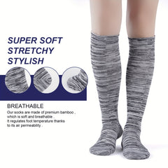 Bamboo Fiber Sports Compression Socks, 2 Pairs