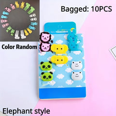 10pcs Mini Cartoon Animal Fruit Forks for Bento Lunch and Party