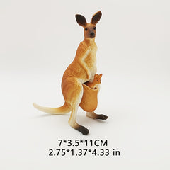 Realistic Kangaroo Figurine with Removable Joey - Home Decor and Ornament