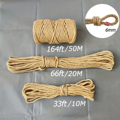 6mm Jute Rope Cat Scratching Post Tree Replacement & DIY Decoration