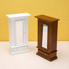 1:12 Dollhouse Wardrobe Mirror Locker Storage Cabinet Furniture Decor