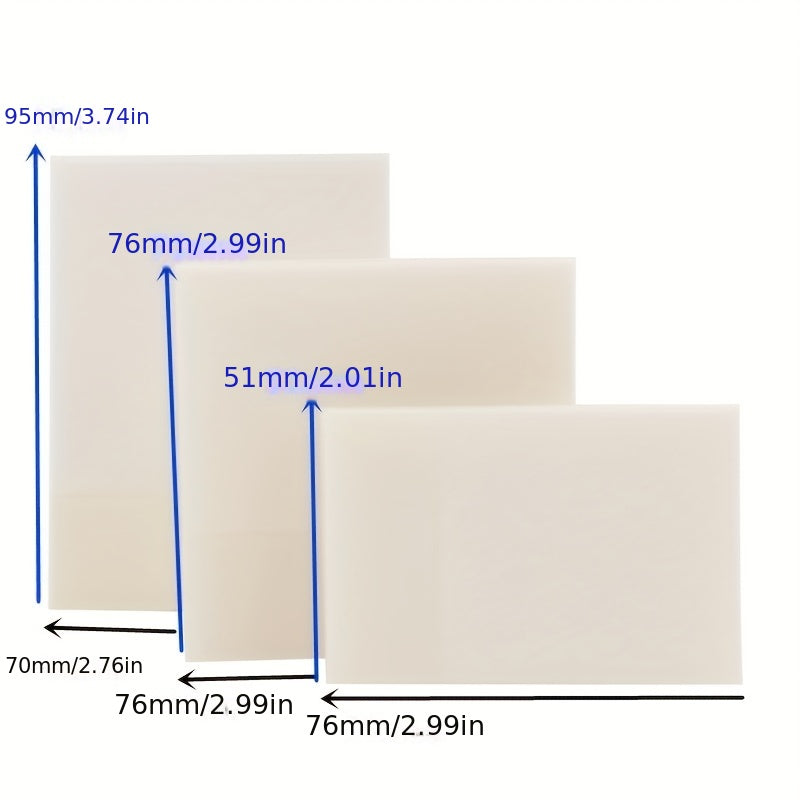 50PCS Transparent Sticky Notes Set Clear Self Stick Notes Waterproof Memo Pads