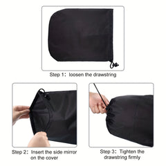2pcs Side View Mirror Cover Auto Rearview Protection Cover Universal Size