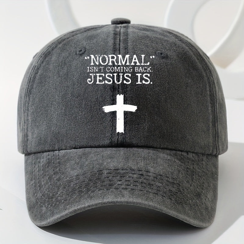 Men's Denim Baseball Cap Retro Wide Brim Sunscreen Washed