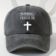 Men's Denim Baseball Cap Retro Wide Brim Sunscreen Washed