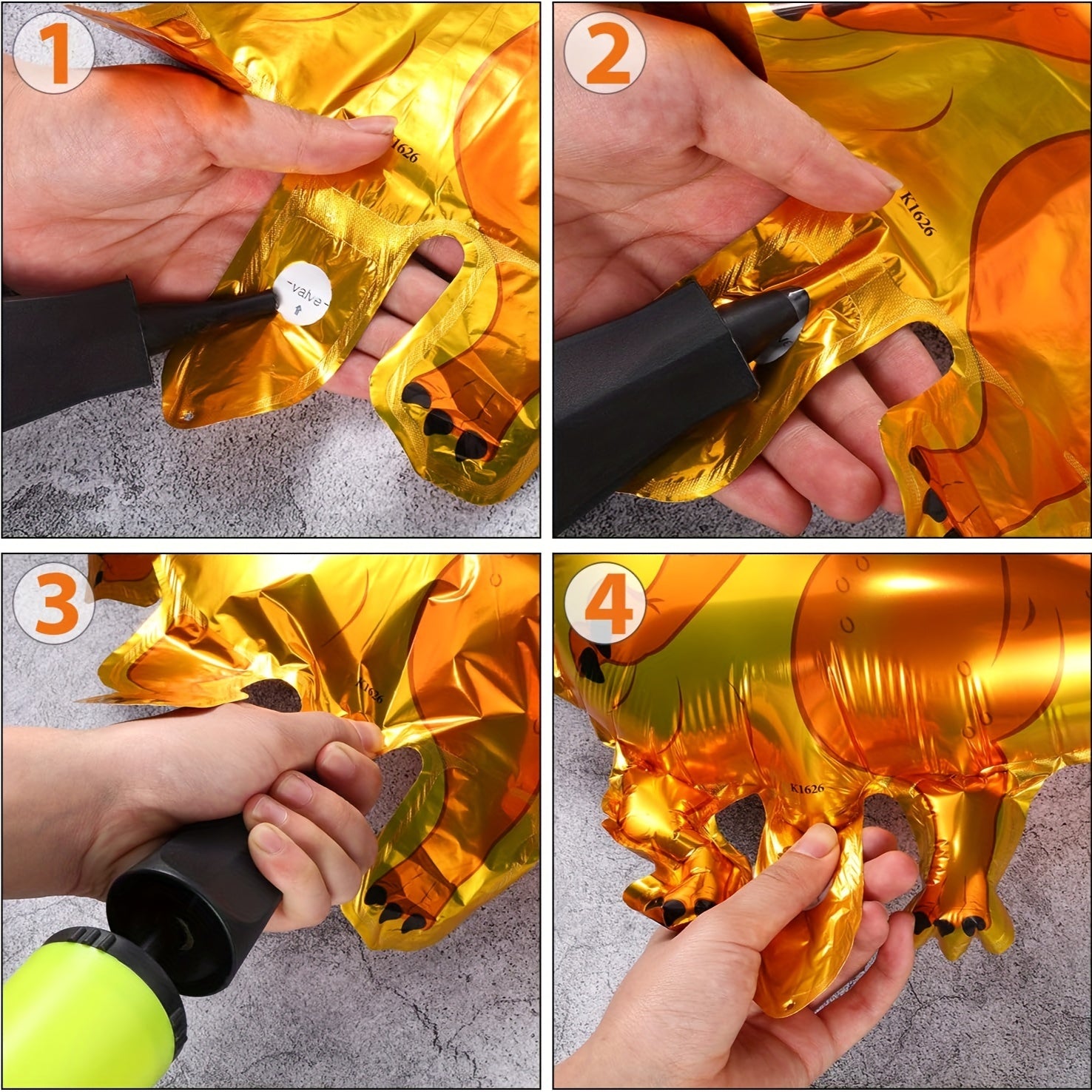 4pcs Dinosaur Balloons Birthday Party Supplies